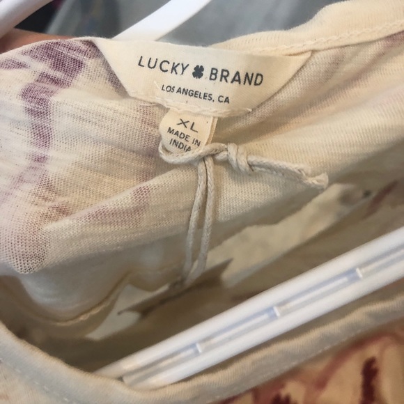 Lucky brand women xl tank top cream pink NWT - Picture 6 of 6